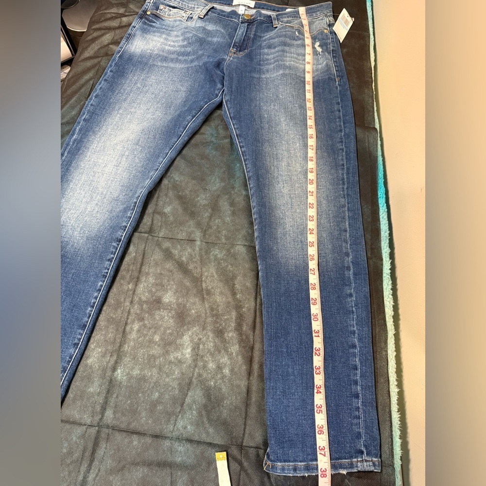 đ„NWT FRAME Le Garçon Blue Jeans Size 31 straight Legđ„ - Picture 5 of 11
